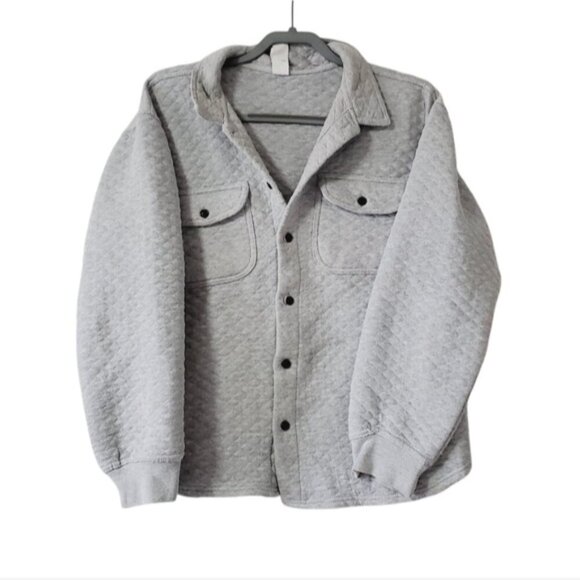 Fleece Factory Mens Nantucket Quilted Dark Grey Jacket Shacket XL Outdoor Hiking - Picture 2 of 8